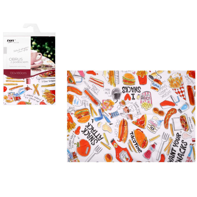 Obrus z podbiciem 130x180cm wzór 5 RAVI